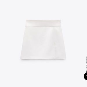 WHITE SLIT SKORT